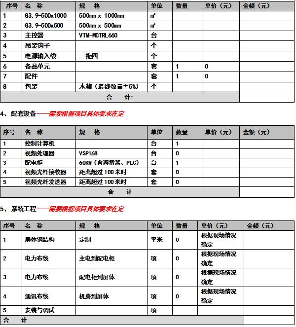 透明LED玻璃屏价格报价清单表